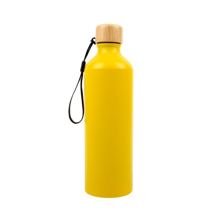 Gelato Aluminium Bottle With Bamboo Lid Promotional Products